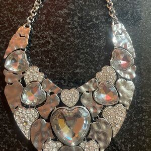 Traci Lynn Silver Heart Necklace